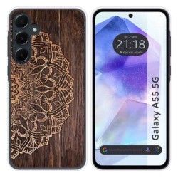 Funda Silicona para Samsung Galaxy A55 5G diseño Madera 06 Dibujos