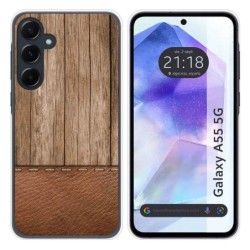 Funda Silicona para Samsung Galaxy A55 5G diseño Madera 09 Dibujos