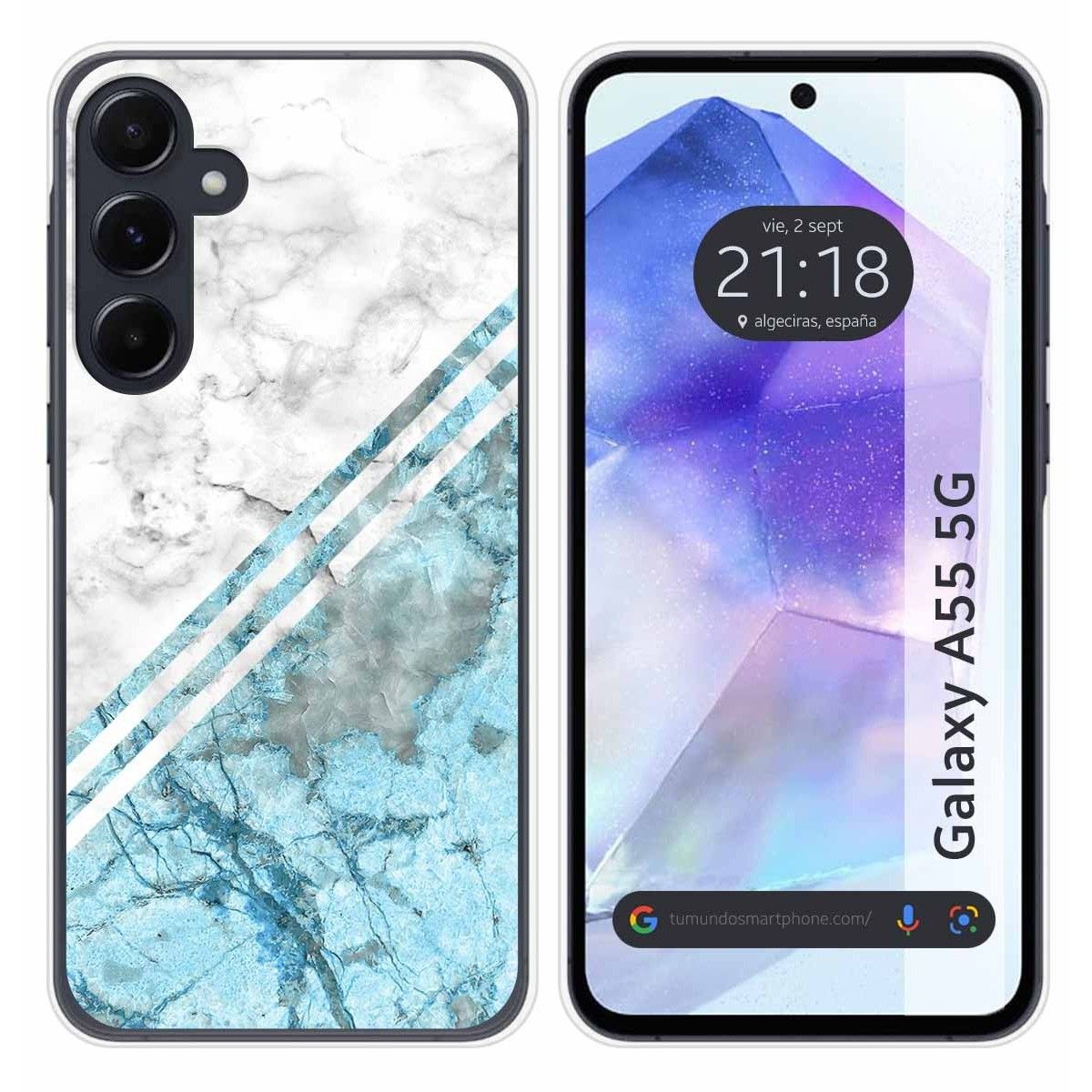 Funda Silicona para Samsung Galaxy A55 5G diseño Mármol 02 Dibujos
