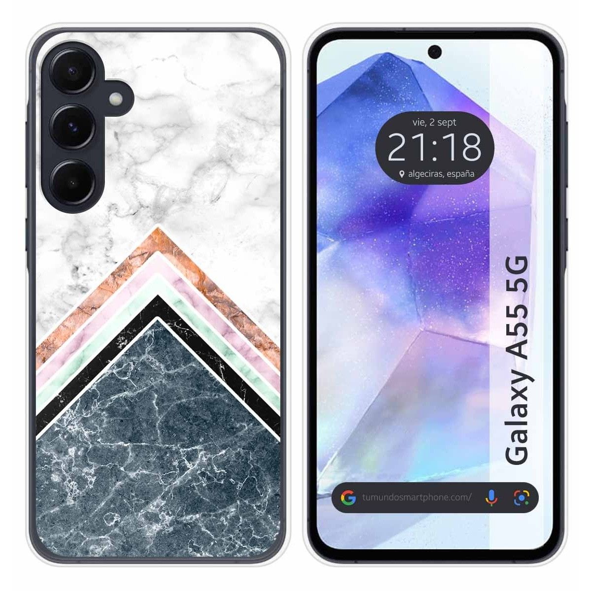 Funda Silicona para Samsung Galaxy A55 5G diseño Mármol 05 Dibujos