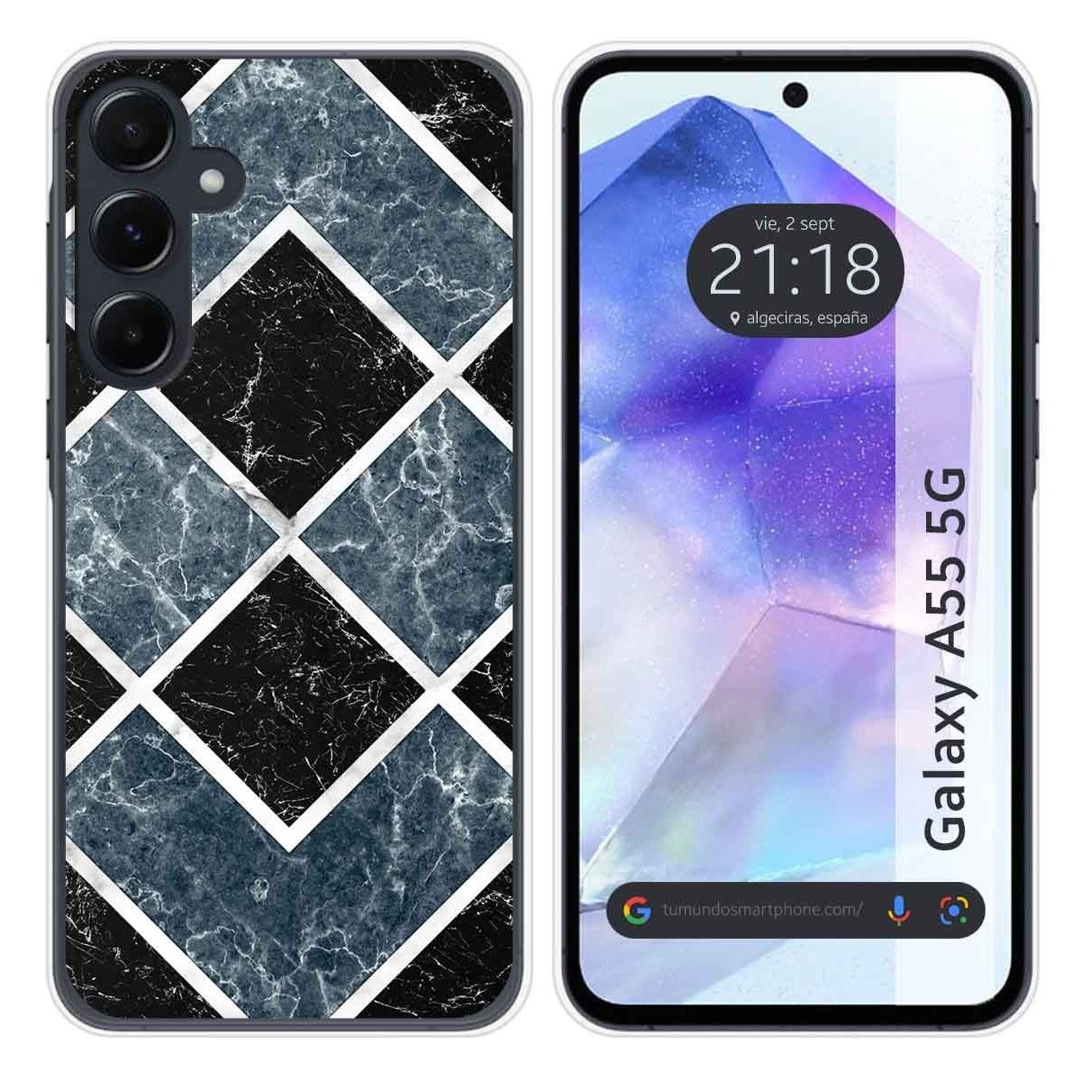 Funda Silicona para Samsung Galaxy A55 5G diseño Mármol 06 Dibujos