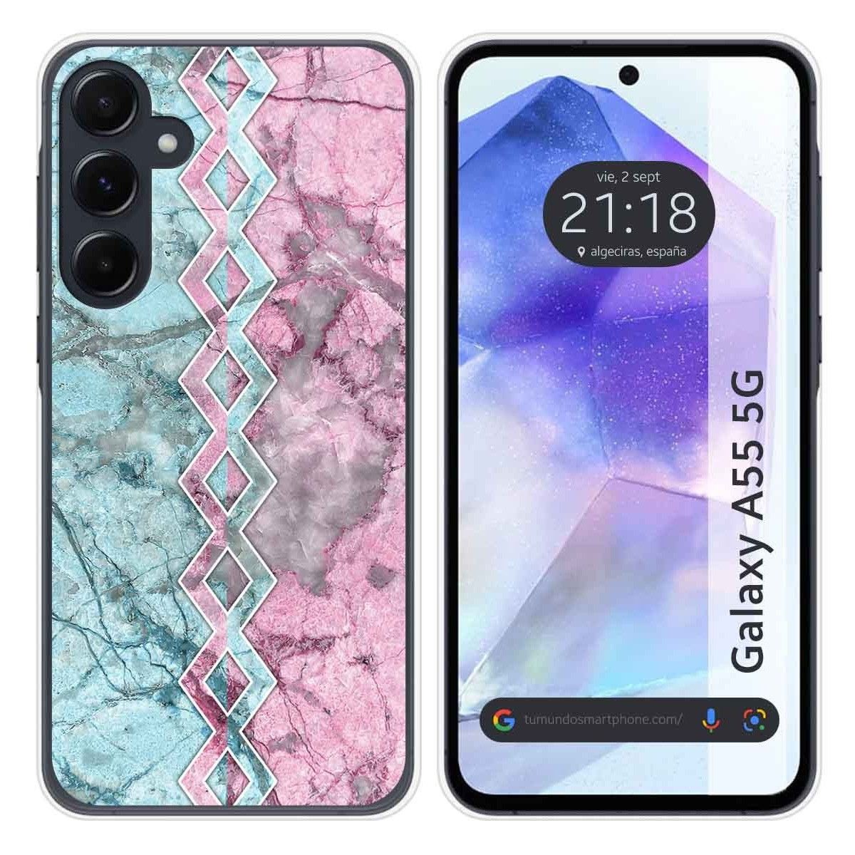 Funda Silicona para Samsung Galaxy A55 5G diseño Mármol 08 Dibujos