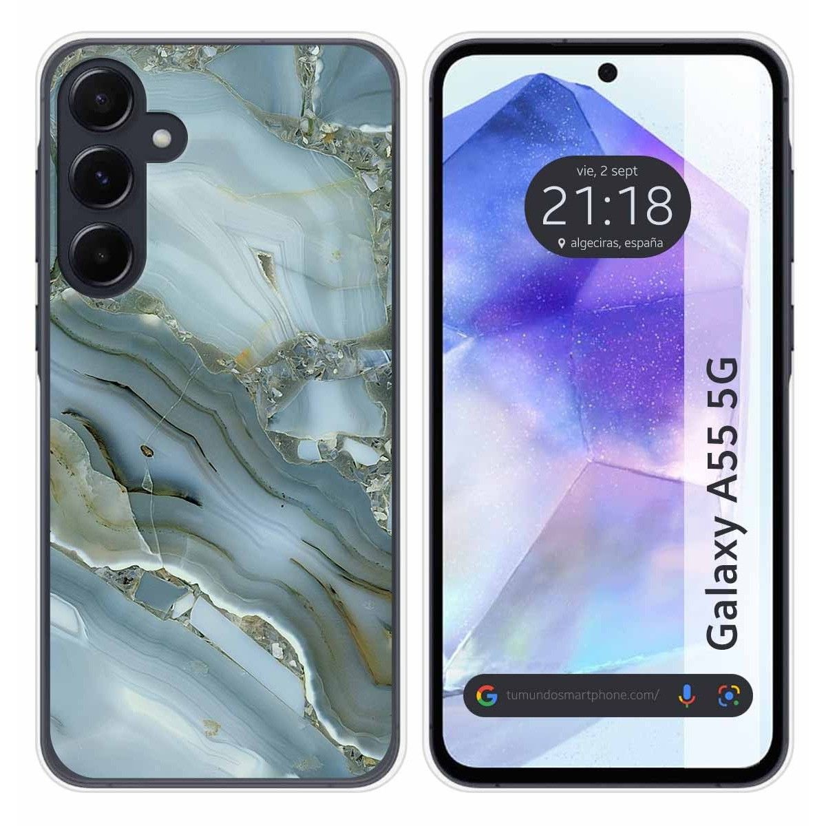 Funda Silicona para Samsung Galaxy A55 5G diseño Mármol 09 Dibujos