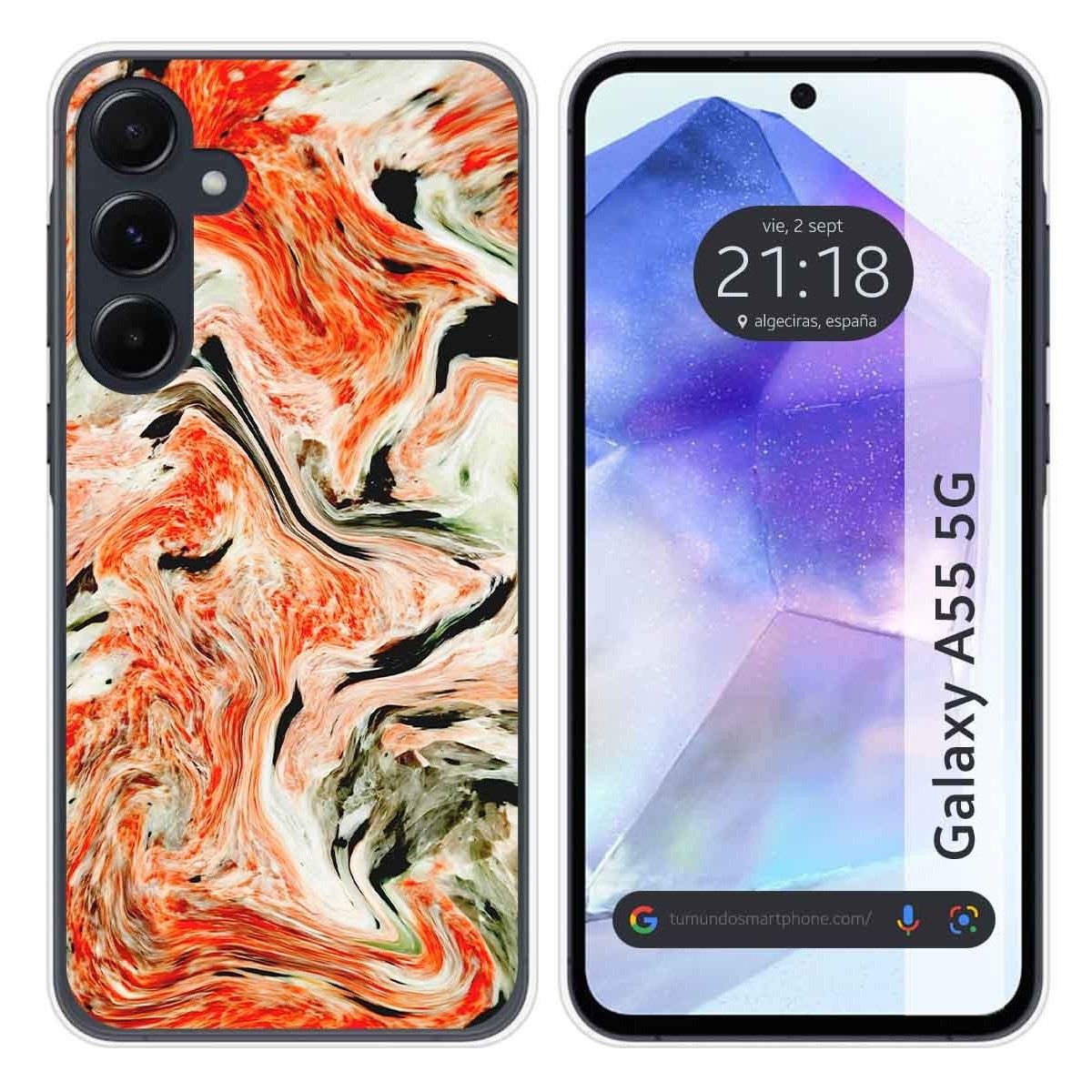 Funda Silicona para Samsung Galaxy A55 5G diseño Mármol 12 Dibujos