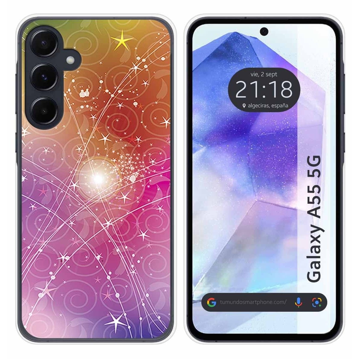 Funda Silicona para Samsung Galaxy A55 5G diseño Abstracto Dibujos