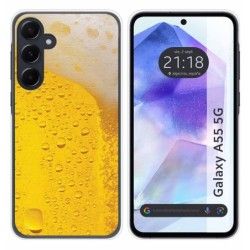 Funda Silicona para Samsung Galaxy A55 5G diseño Cerveza Dibujos