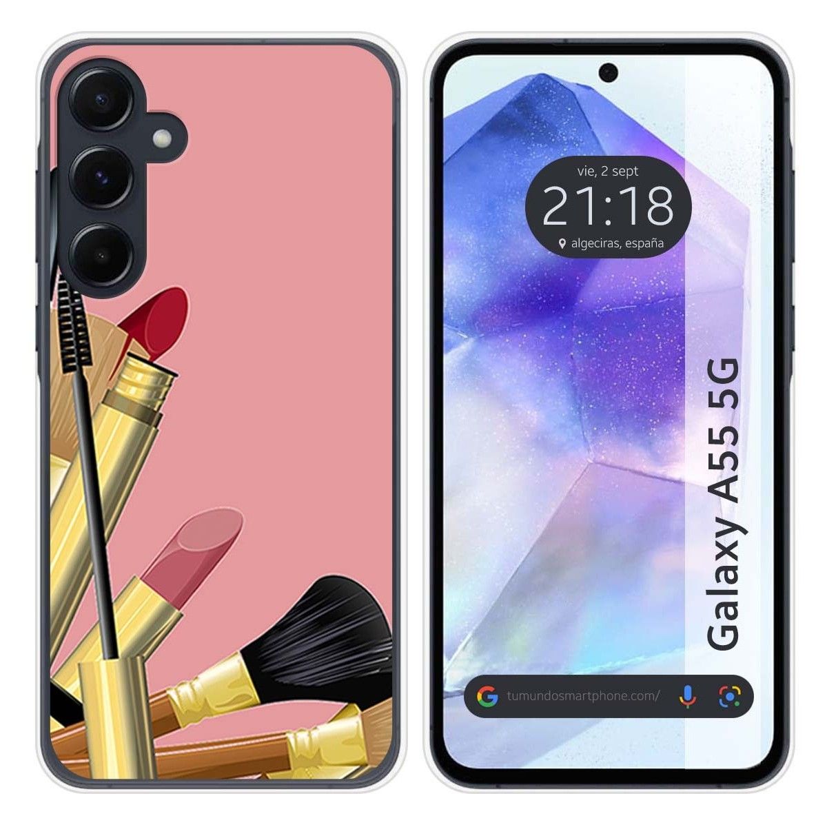 Funda Silicona para Samsung Galaxy A55 5G diseño Brochas Dibujos