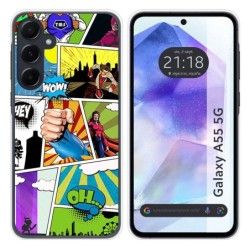 Funda Silicona para Samsung Galaxy A55 5G diseño Comic Dibujos