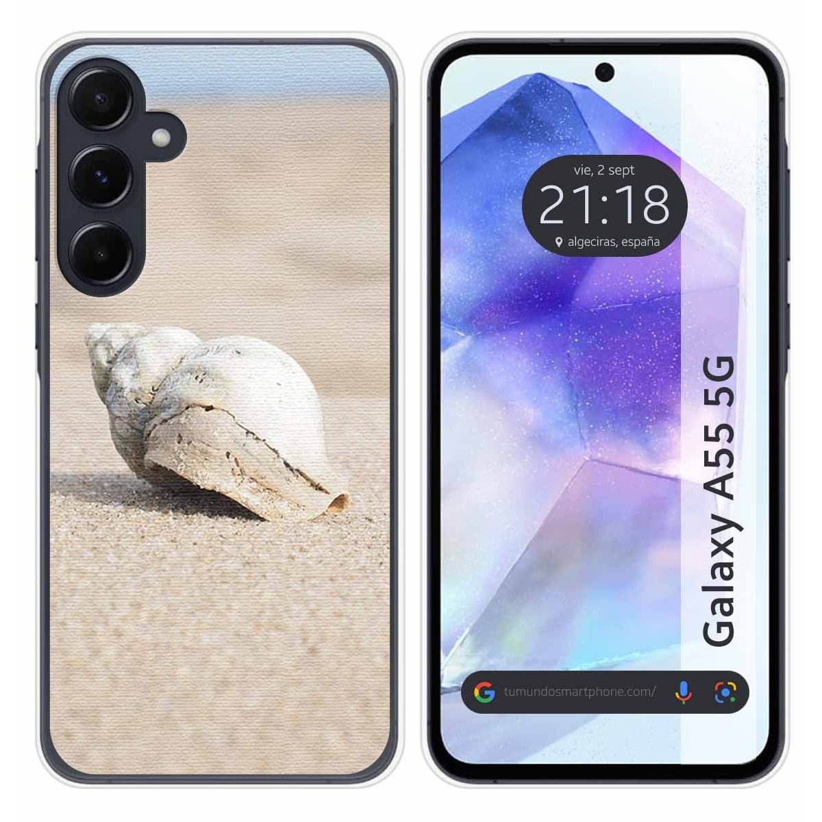 Funda Silicona para Samsung Galaxy A55 5G diseño Concha Dibujos
