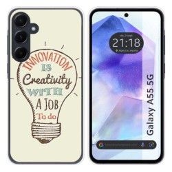 Funda Silicona para Samsung Galaxy A55 5G diseño Creativity Dibujos
