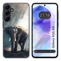 Funda Silicona para Samsung Galaxy A55 5G diseño Elefante Dibujos