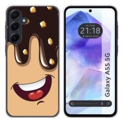 Funda Silicona para Samsung Galaxy A55 5G diseño Helado Chocolate Dibujos