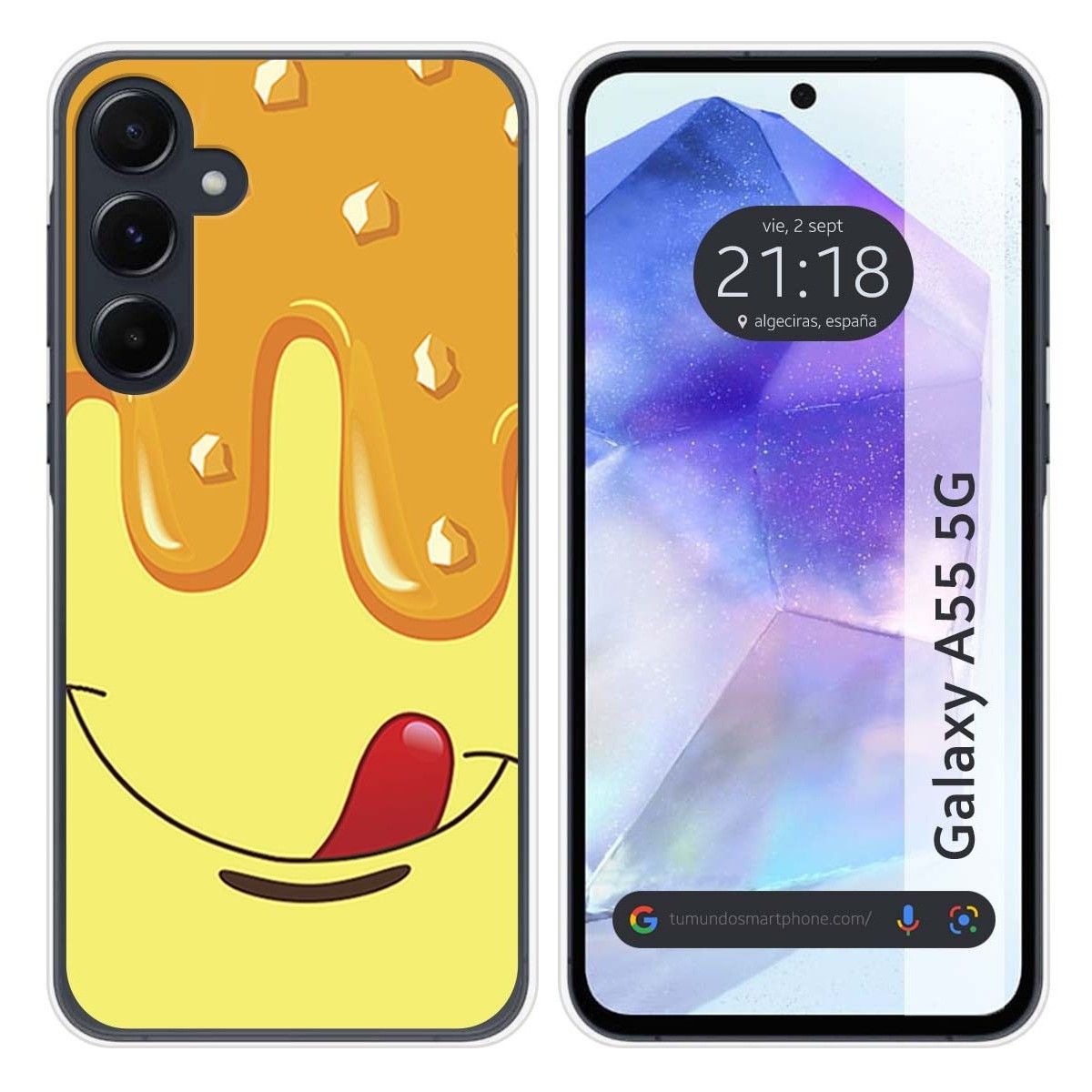 Funda Silicona para Samsung Galaxy A55 5G diseño Helado Vainilla Dibujos