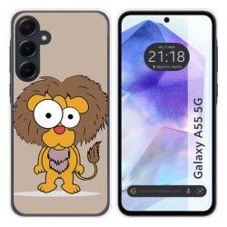 Funda Silicona para Samsung Galaxy A55 5G diseño Leon Dibujos