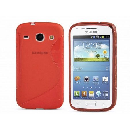 Funda Gel Tpu Samsung Galaxy Core I8260 S Line Color Roja