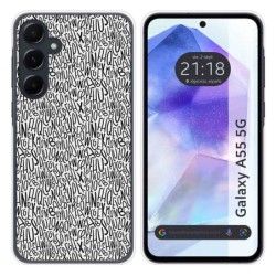 Funda Silicona para Samsung Galaxy A55 5G diseño Letras Dibujos