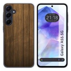 Funda Silicona para Samsung Galaxy A55 5G diseño Madera Dibujos