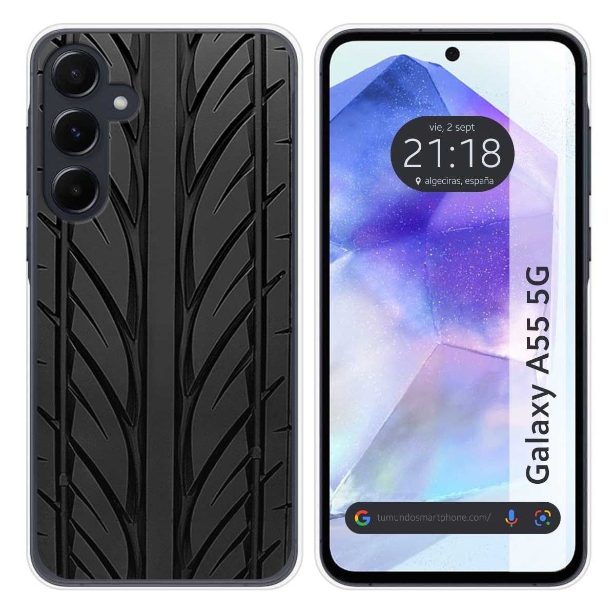 Funda Silicona para Samsung Galaxy A55 5G diseño Neumatico Dibujos