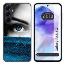 Funda Silicona para Samsung Galaxy A55 5G diseño Ojo Dibujos