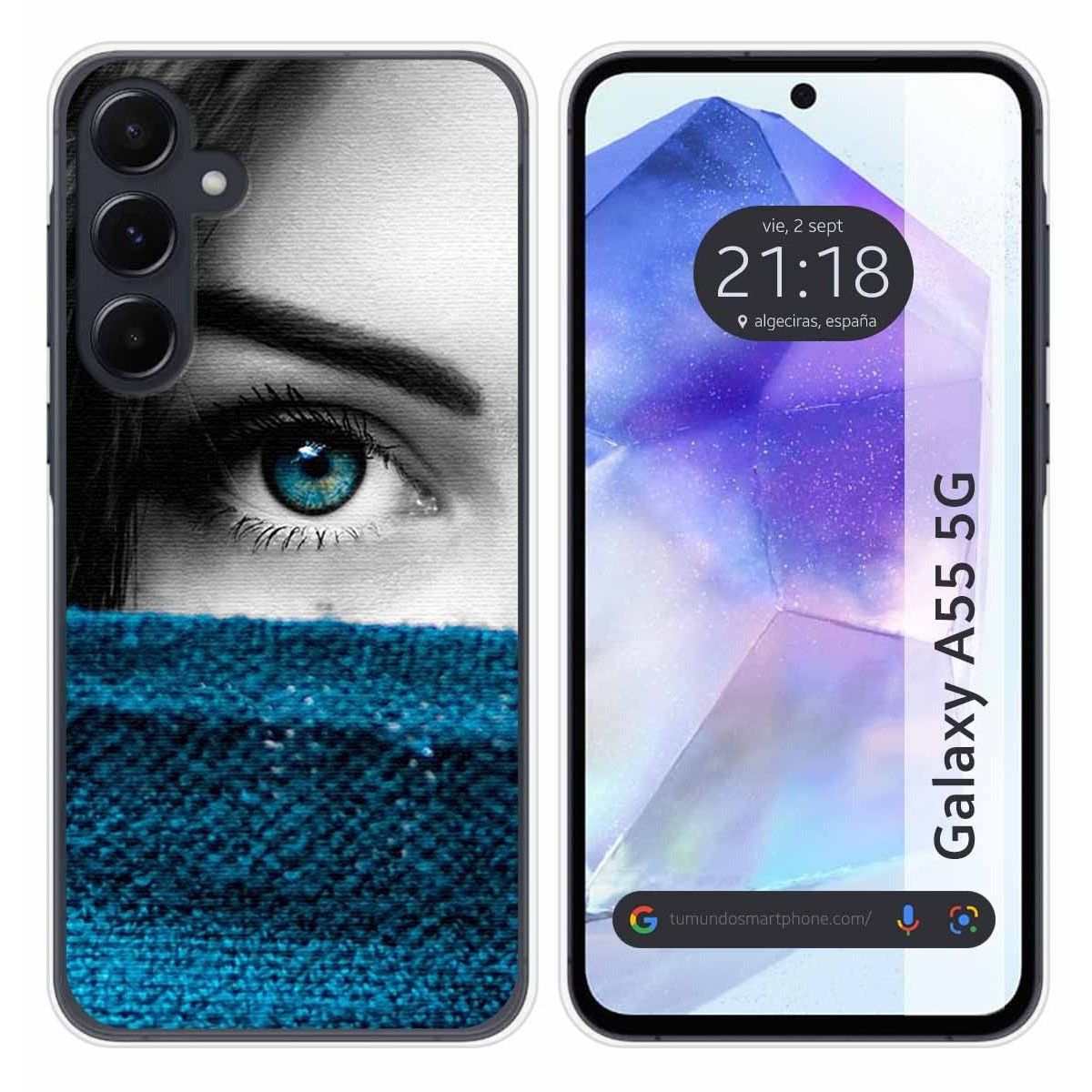 Funda Silicona para Samsung Galaxy A55 5G diseño Ojo Dibujos