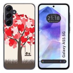 Funda Silicona para Samsung Galaxy A55 5G diseño Pajaritos Dibujos