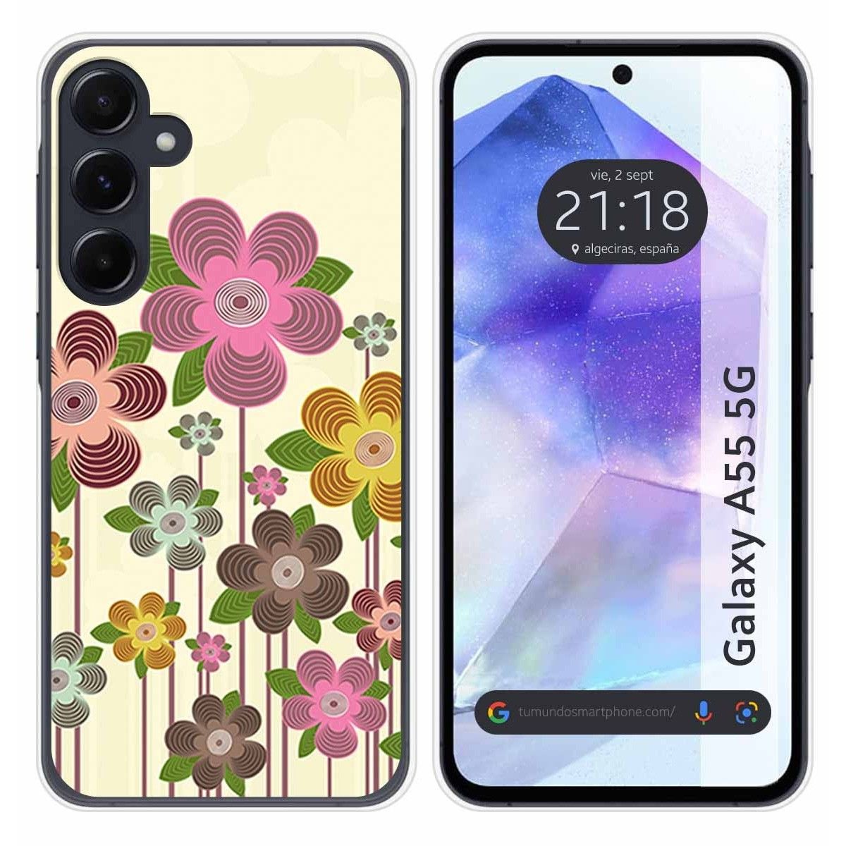 Funda Silicona para Samsung Galaxy A55 5G diseño Primavera En Flor Dibujos