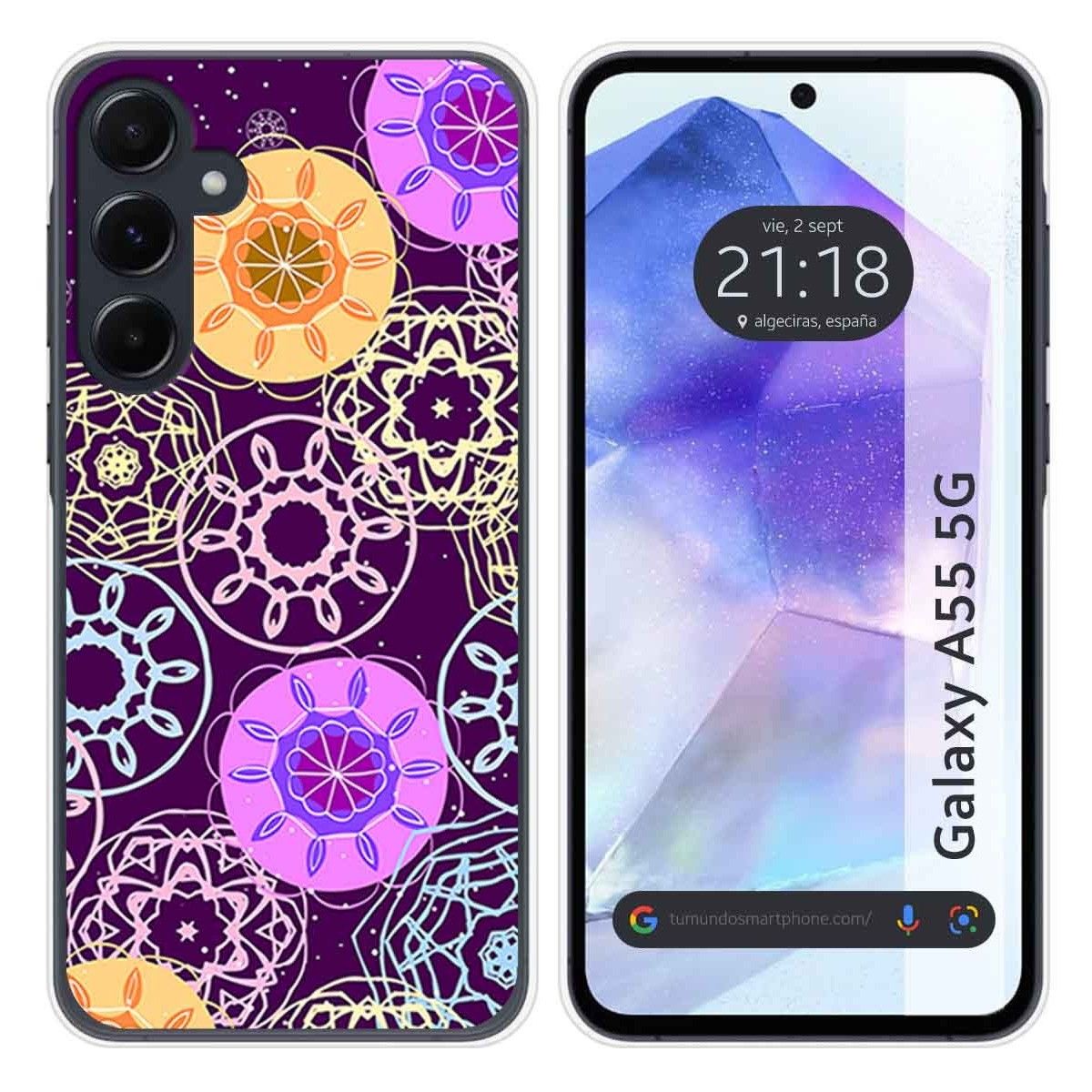 Funda Silicona para Samsung Galaxy A55 5G diseño Radial Dibujos