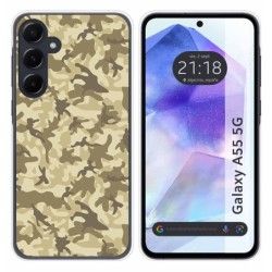 Funda Silicona para Samsung Galaxy A55 5G diseño Sand Camuflaje Dibujos