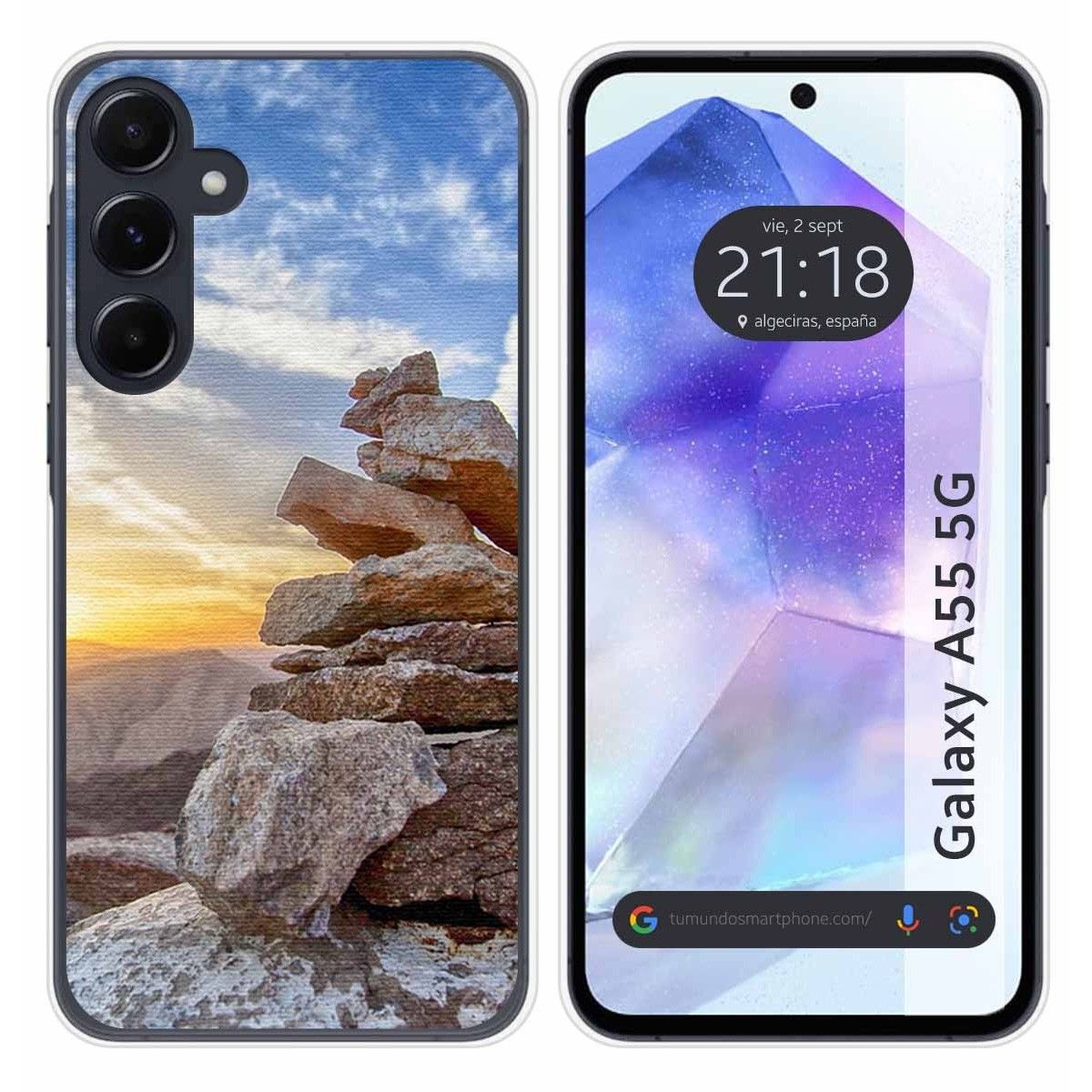 Funda Silicona para Samsung Galaxy A55 5G diseño Sunset Dibujos