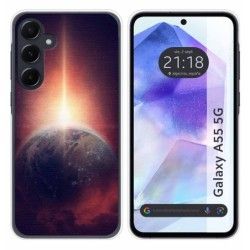 Funda Silicona para Samsung Galaxy A55 5G diseño Tierra Dibujos
