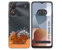 Funda Silicona Transparente para Zte Blade A34 4G diseño Bufalo Dibujos