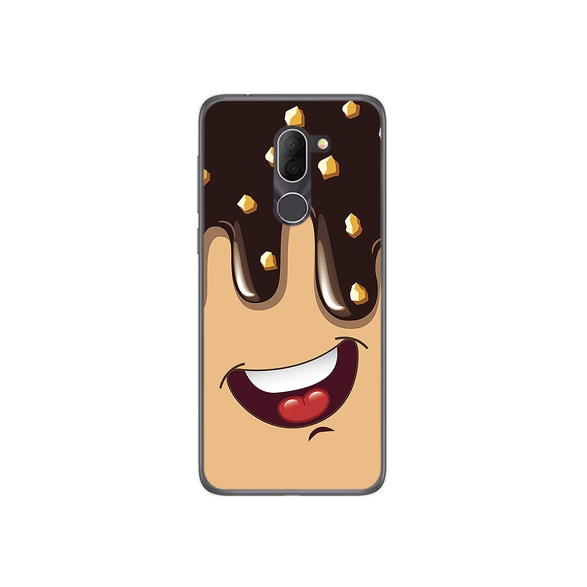 Funda Gel Tpu para Alcatel 3x Diseño Helado Chocolate Dibujos