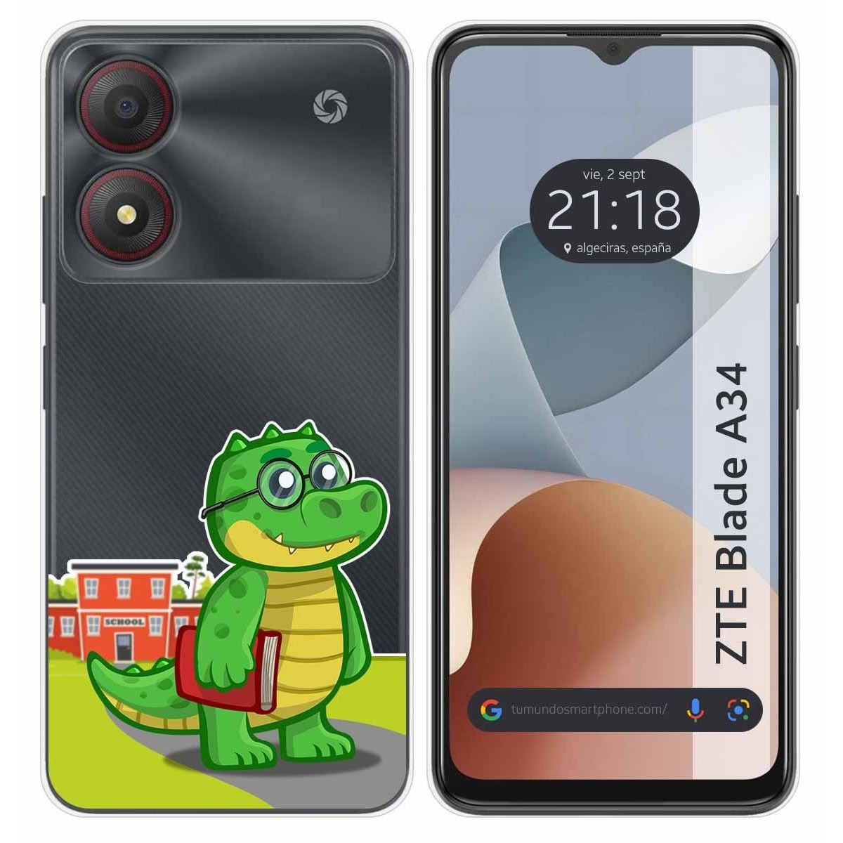 Funda Silicona Transparente para Zte Blade A34 4G diseño Coco Dibujos