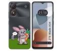 Funda Silicona Transparente para Zte Blade A34 4G diseño Conejo Dibujos