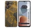 Funda Silicona Transparente para Zte Blade A34 4G diseño Hojas Dibujos