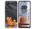 Funda Silicona Transparente para Zte Blade A34 4G diseño Leopardo Dibujos