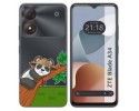 Funda Silicona Transparente para Zte Blade A34 4G diseño Panda Dibujos