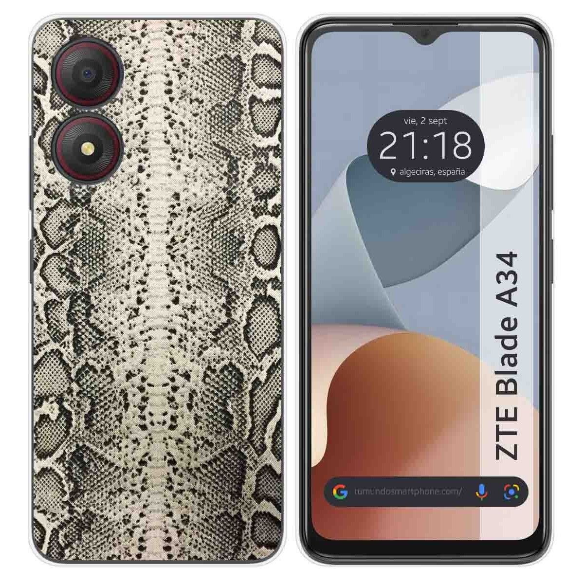 Funda Silicona para Zte Blade A34 4G diseño Animal 01 Dibujos