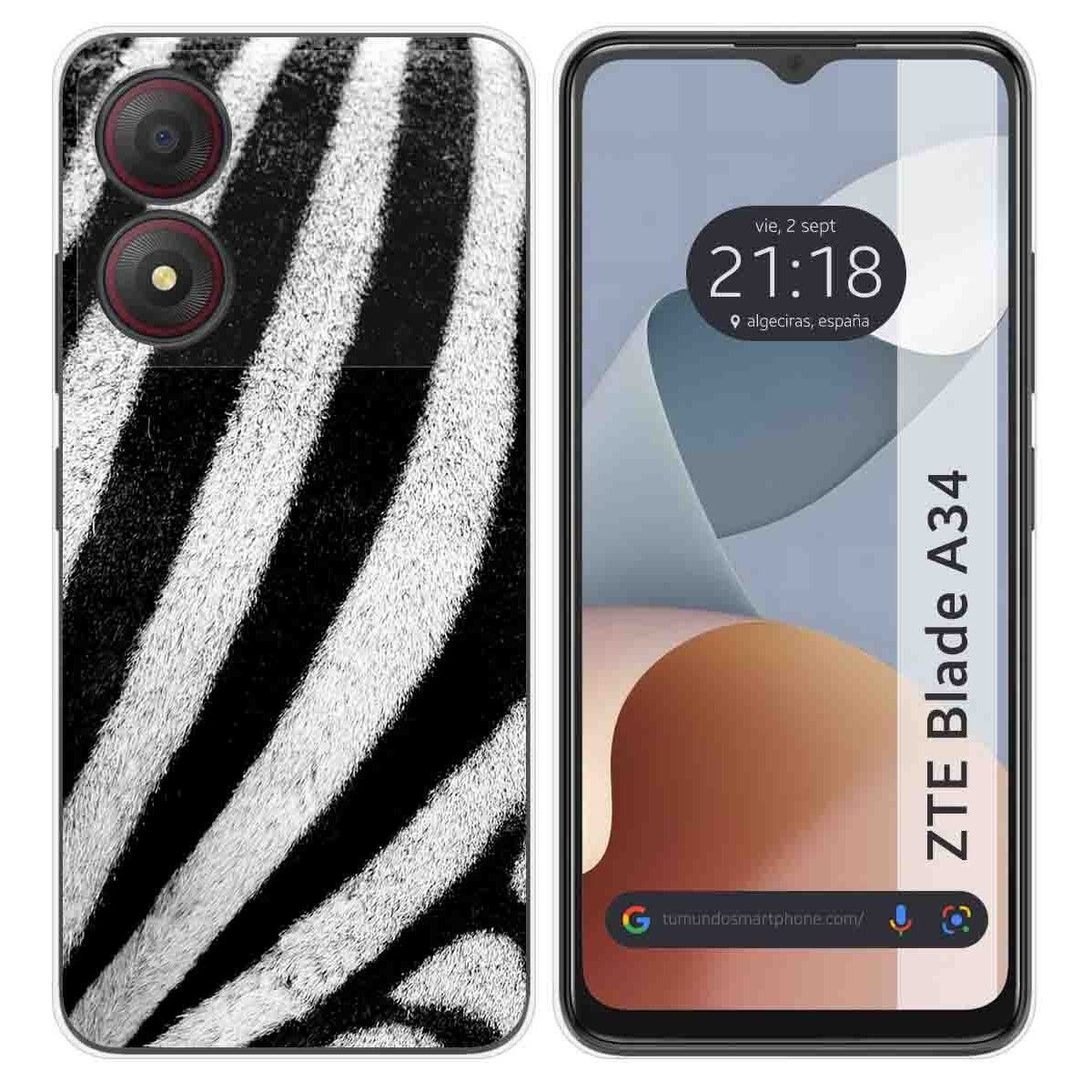 Funda Silicona para Zte Blade A34 4G diseño Animal 02 Dibujos