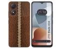 Funda Silicona para Zte Blade A34 4G diseño Cuero 01 Dibujos