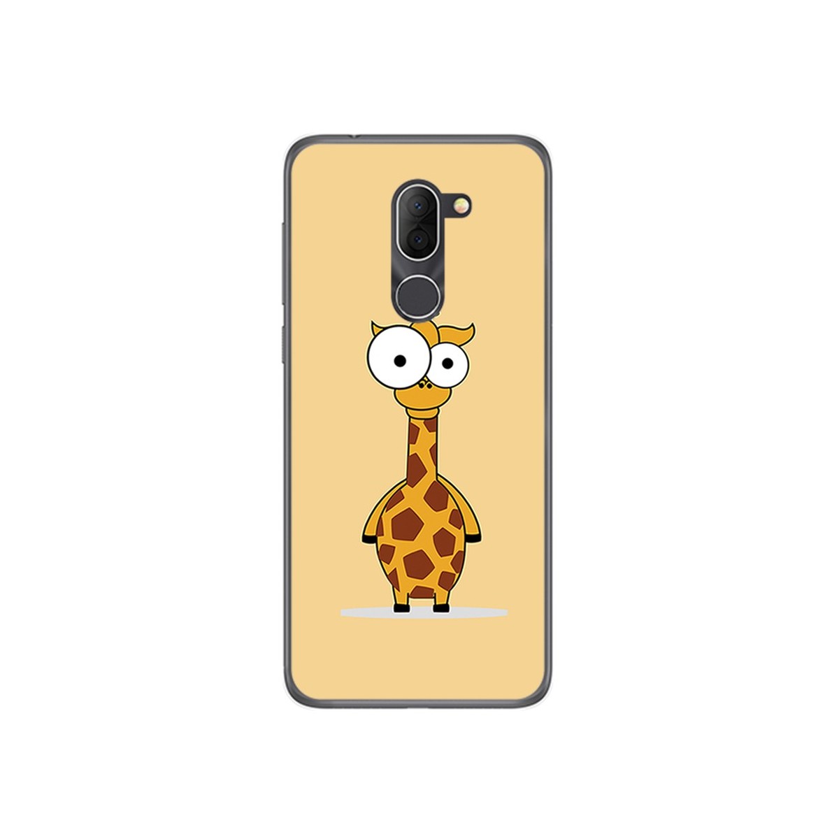 Funda Gel Tpu para Alcatel 3x Diseño Jirafa Dibujos