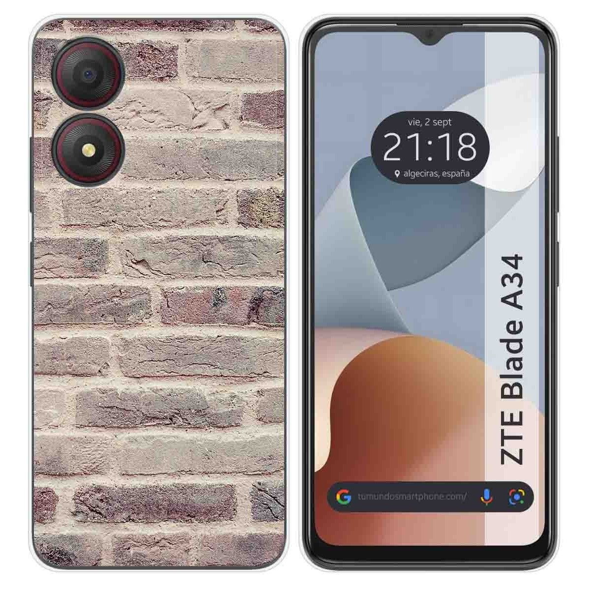 Funda Silicona para Zte Blade A34 4G diseño Ladrillo 01 Dibujos