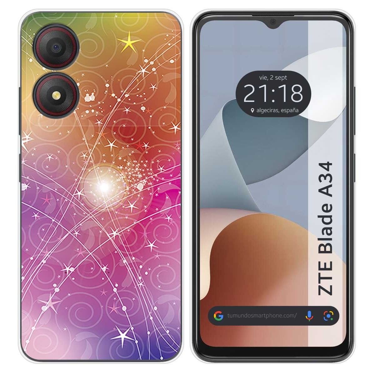 Funda Silicona para Zte Blade A34 4G diseño Abstracto Dibujos