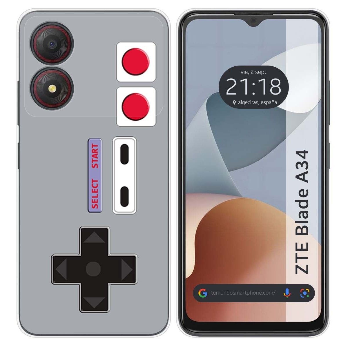 Funda Silicona para Zte Blade A34 4G diseño Consola Dibujos