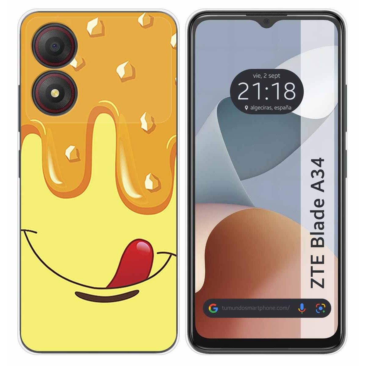 Funda Silicona para Zte Blade A34 4G diseño Helado Vainilla Dibujos