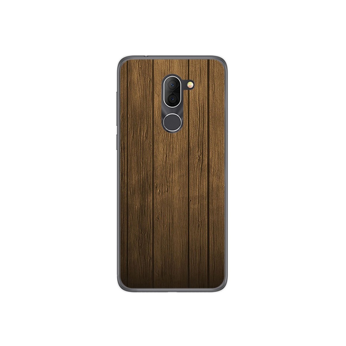 Funda Gel Tpu para Alcatel 3x Diseño Madera Dibujos