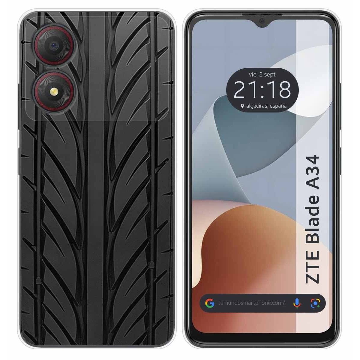 Funda Silicona para Zte Blade A34 4G diseño Neumatico Dibujos