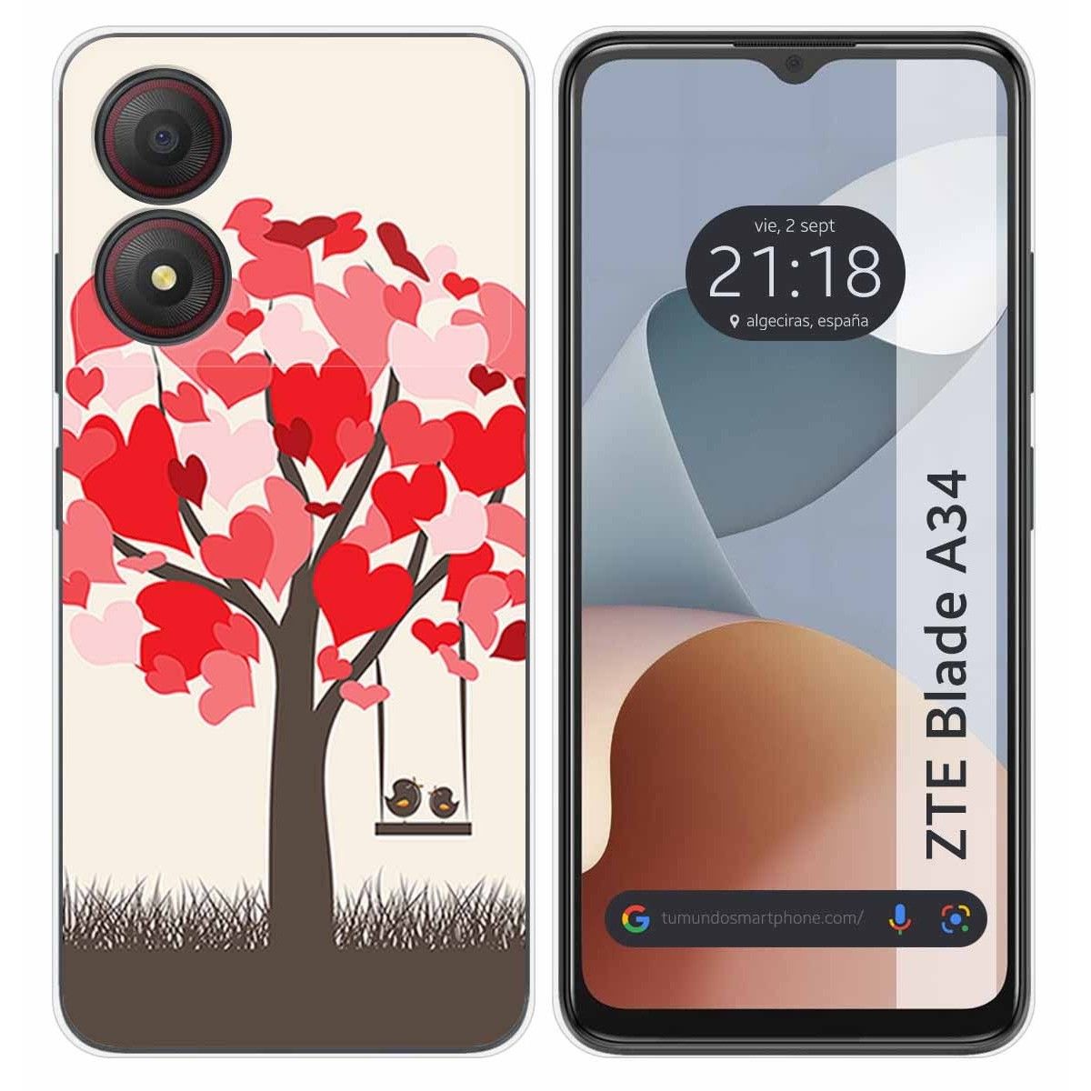 Funda Silicona para Zte Blade A34 4G diseño Pajaritos Dibujos