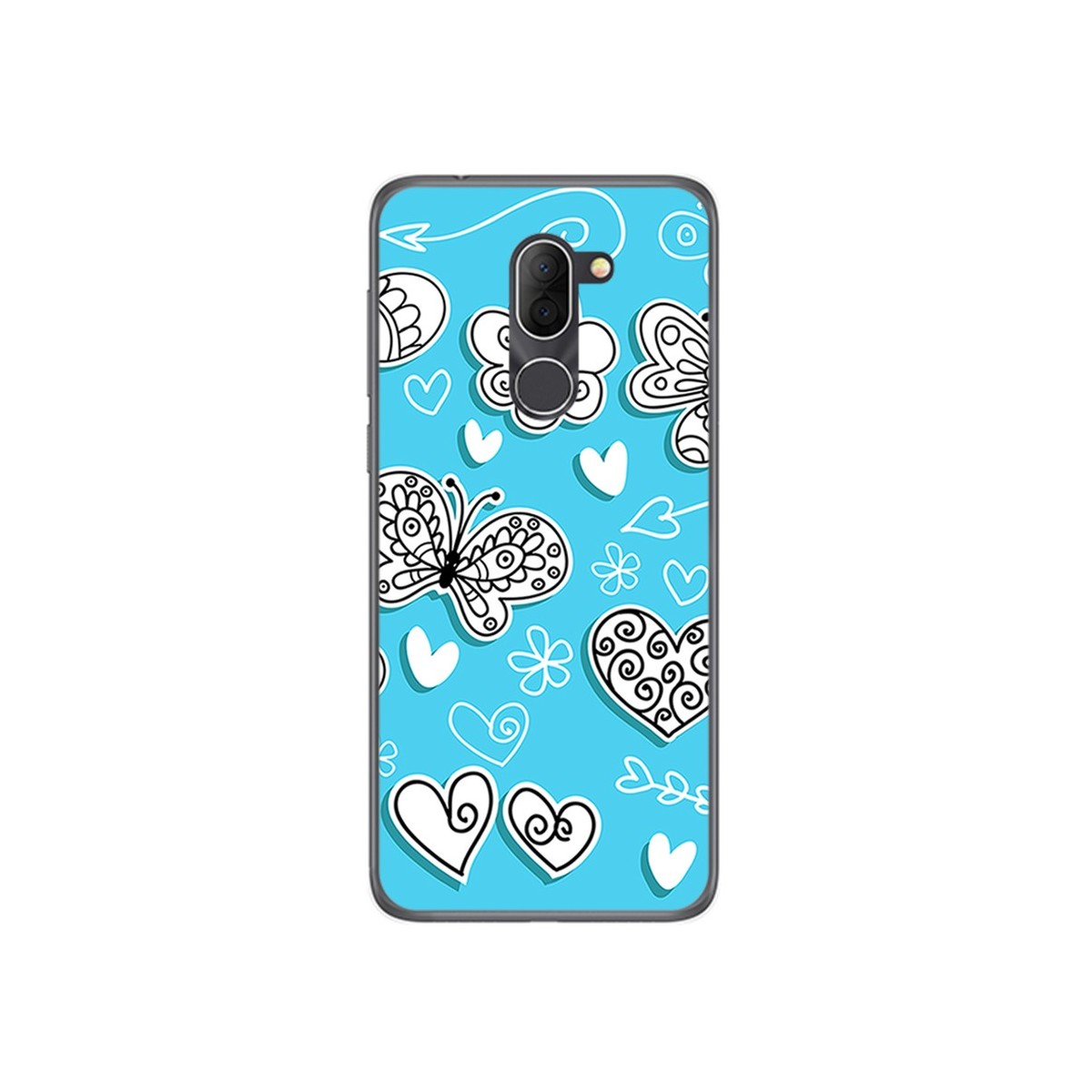 Funda Gel Tpu para Alcatel 3x Diseño Mariposas Dibujos