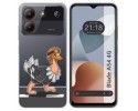 Funda Silicona Transparente para Zte Blade A54 4G diseño Avestruz Dibujos